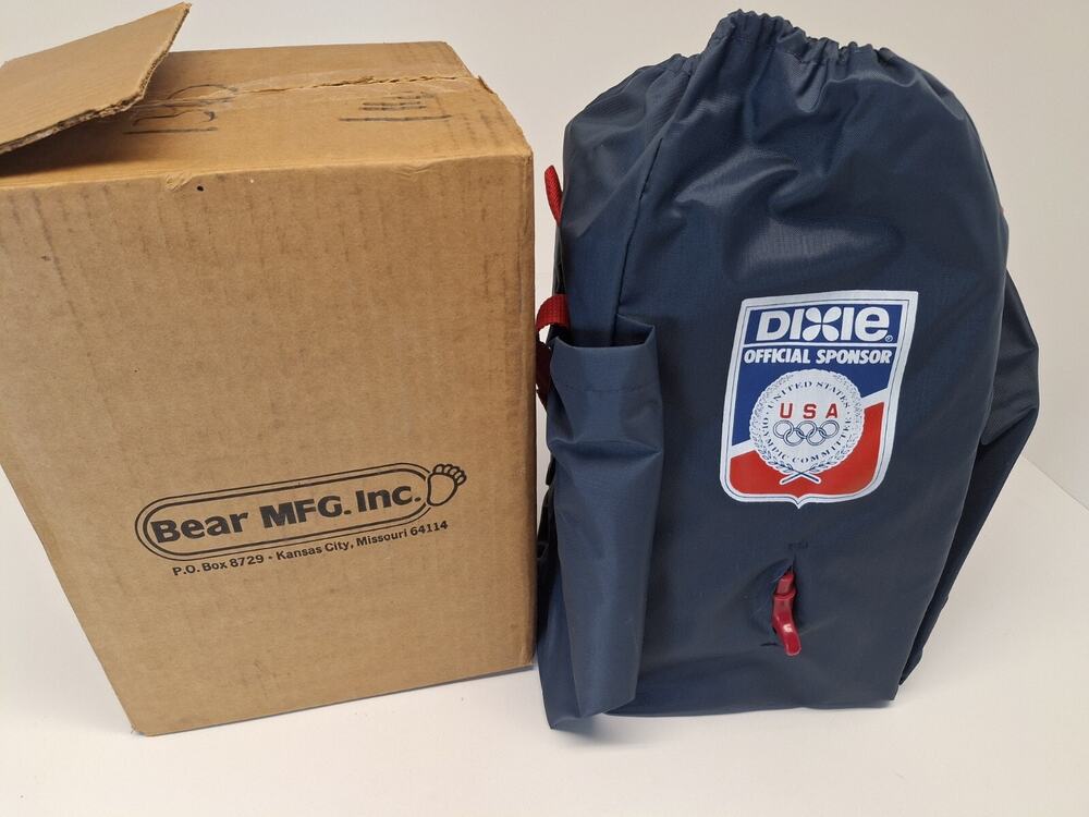 Vintage 1984 Los Angeles Olympics Dixie Cup United States Water Cooler and Bag